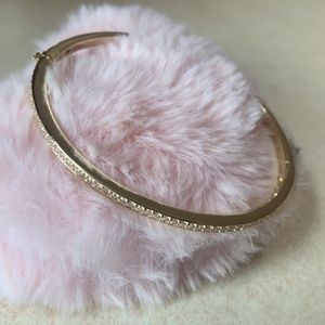 14k Gold Tennis Bangle Bracelet